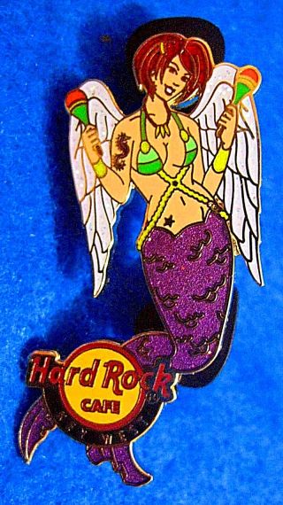 Key West Sexy Rockin Angel Series Maraccas Mermaid Girl Hard Rock Cafe Pin Le