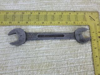 Vintage Craftsman Usa Tools Open End Wrench 1033c 15/16 " X 1 "