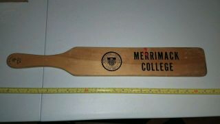 Vintage 1966 Merrimack College Sigma Beta Kappa Fraternity Wood Paddle