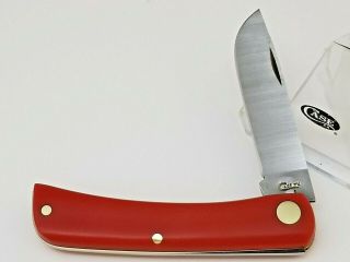 2019 Case Xx Usa 4137 Ss Sod Buster Jr Knife 3 3/4 " Red Composition Handles
