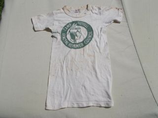 Vintage Boy Scouts Camp Russell General Herkimer Council Indian Head Tee Shirt