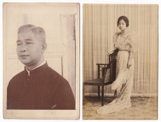 Vintage Philippines Young Filipina Lady,  Priest 2 Rppc Postcards C