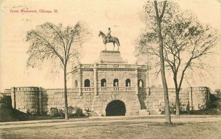 Chicago Illinois Grant Monument 1909 Postcard Tom Jones 1812