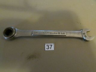 Vintage Craftsman Ratcheting 3/8 " Combination Wrench 42634,  - Va - Series,  Usa