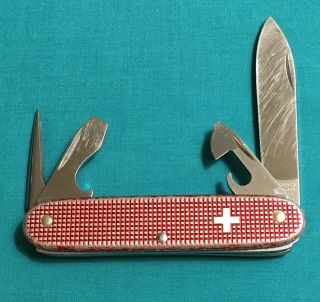 Rare Victorinox Swiss Army Knife - Vintage Red Alox Soldier - Multi Tool