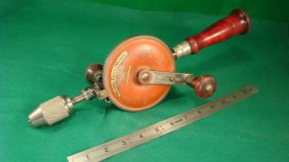 Vintage Millers Falls No.  38 Egg Beater Hand Drill W/ Label Tool