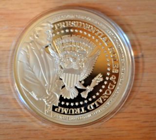 2017 Proof President Donald Trump - A Chief Diplomat and Leader w/ Key Chain 3