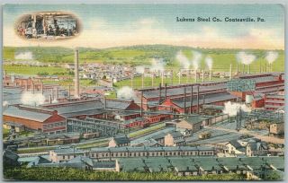 Coatesville Pa Lukens Steel Co.  Vintage Postcard