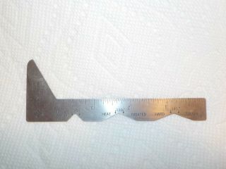 Vintage Cleveland Twist Drill Co.  Advertising Pocket Ruler Machinist Tool 2