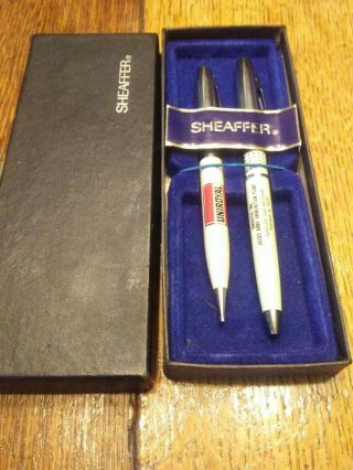 Vintage Sheaffer Pen And Pencil Set Uniroyal Joliet Army Ammunition Plant 1973
