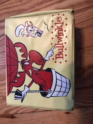 Vintage 1962 Bullwinkle And Rocky Vinyl Lunchbox,