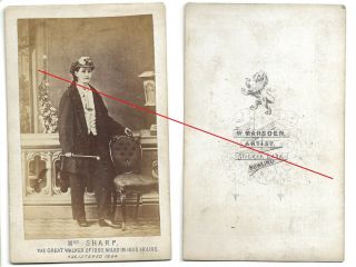 1864 Cdv Carte De Visite Victorian Photograph Of Mrs Sharp (the Great Walker)