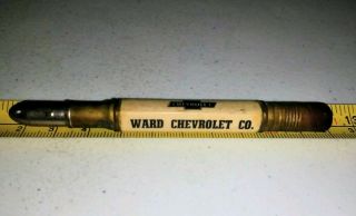 Vintage Ward Chevrolet Co Central City Iowa Advertising Bullet Pencil