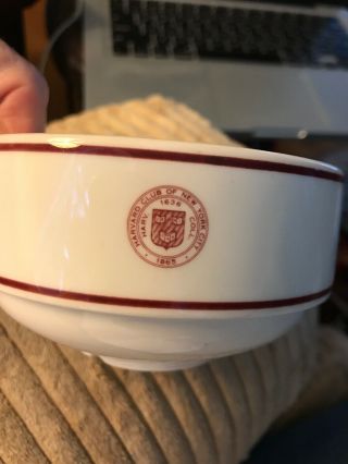 Harvard Club Of York City Sauce Bowl 4” Harvard College China Logo Vintage