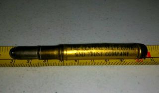 Vintage The Central State Bank Elkader Iowa Advertising Bullet Pencil