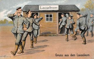 Lp79 Germany German Military Wwi World War Postcard Lausoleum Signed Hoffmann
