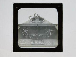 Early Dual Control Aircraft / Airship Controls - Glass Magic Lantern Slide
