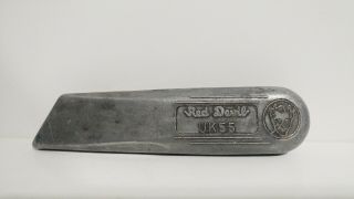 Vintage Red Devil Tools Uk55 Utility Knife 5 1/4 " Box Cutter Aluminum Devil Face