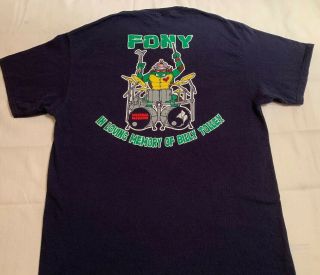 FDNY NYC Fire Department York City T - shirt Sz L Queens Ninja Turtles 5