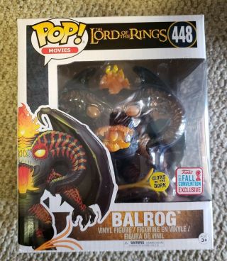 Balrog Gitd 6 Inch Funko Pop 448 Lord Of The Rings Nycc 2017 With