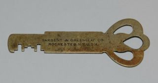 Antique Flat Sargent & Greenleaf Co Key 307
