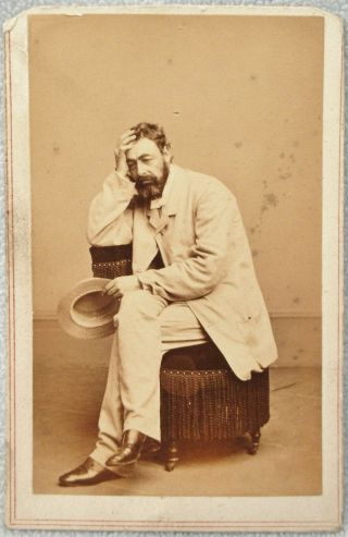 Cdv Gentleman Charles Fredricks York Brooklyn Antique Victorian Photo