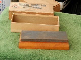 Vintage Indian Mountain Whetstones Sharpening Stone B - S6lm? Estate Find