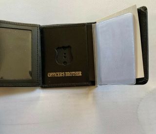 York City Police Officer Brother Mini Badge Wallet Cc,  Billfold,  Id,  Pics