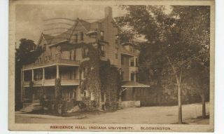 1943 Indiana University Rppc Real Photo Postcard Residence Hall Iu Bloomington