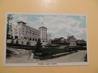 Lake Louise Chalet Hotel Alberta Canada Vintage Postcard Canadian Pacific Rail
