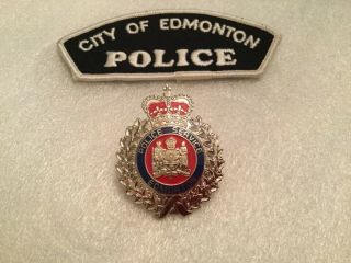 2 - City Of Edmonton Police Service Patch/badge - Obsolete