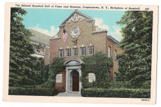 National Baseball Hall Of Fame Museum Cooperstown York Postcard Ny