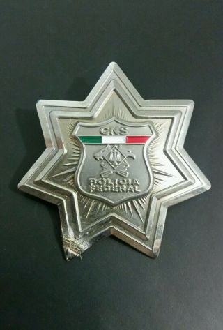 Obsolete Mexican Badge Df Vintage Federal Police