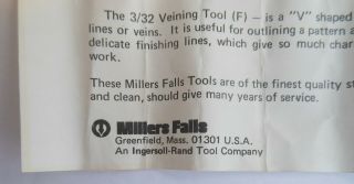Vintage Set MILLERS FALLS Wood Carving Chisel Tools & Wood Box 106C - 107C 7 USA 3