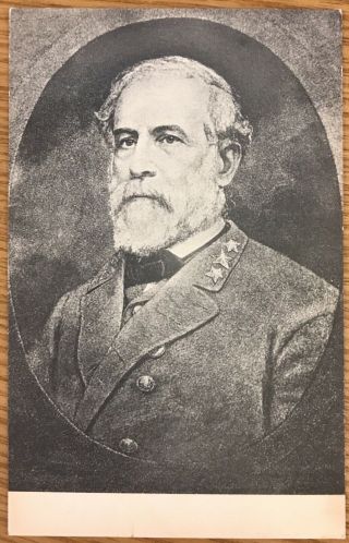 Gen.  Robert E Lee Portrait William E Marshall Etching Postcard 140