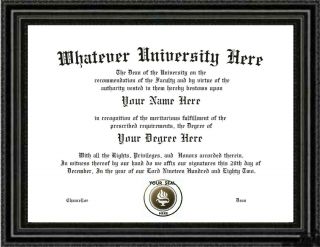 Diploma / Degree Custom Made & Designed For You.  Very Authentic Looking Very Real