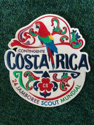 24th 2019 World Scout Jamboree Official Costa Rica Contingent Large Badge Patch