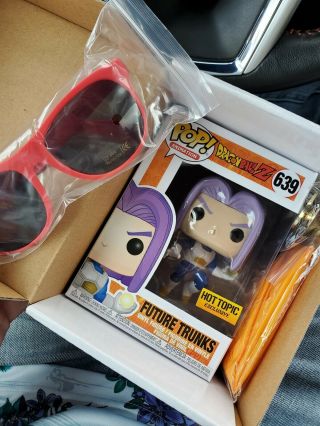Funko Pop Dragonball Z Future Trunks Hot Topic Exclusive Capsule Corp In Hand.