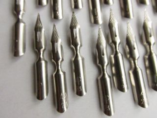 Vintage Soviet USSR ink dip pen nibs set 50pc.  plumes calligraphy fountain 23 3
