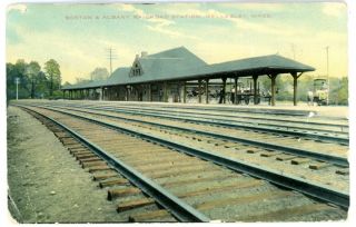 Wellesley Mass Ma - Boston & Albany Railroad Station - Postcard