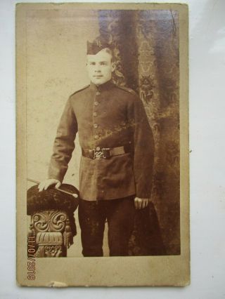 Cdv Military Ric Policeman In Uniform By T.  A.  Mercer,  Enniskillen N.  Ireland