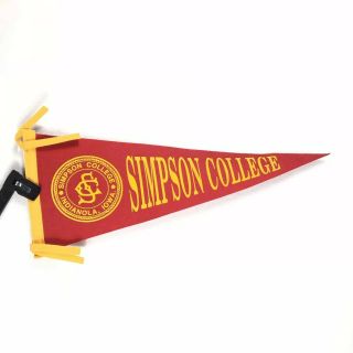 Vintage Simpson College Pennant Felt University Memorabilia 1970s
