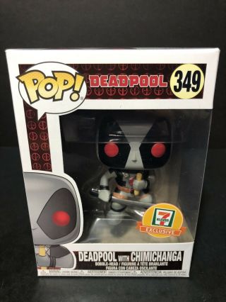 Funko Pop 7 - 11 Deadpool With Chimichanga 349 With Pop Protector