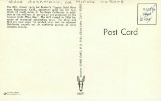 California Mining Mojave Desert 1960s Rosamond California Postcard 5037 2