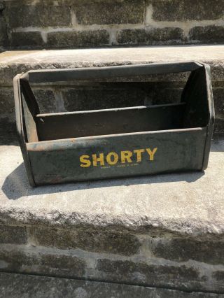 Vintage Shorty Metal Tool Box Caddy Tote Tool Advertising Display Box 5