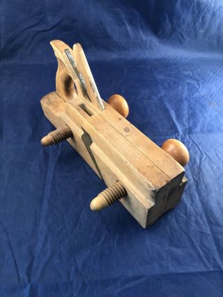 Antique Wooden Molding Plane Missing One Blade
