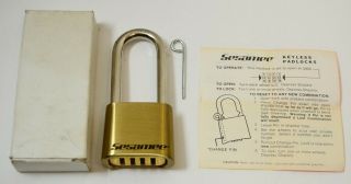 Ccl Sesamee Keyless Padlock Combination Lock 2 - 1/4 " Inside Shackle Vtg
