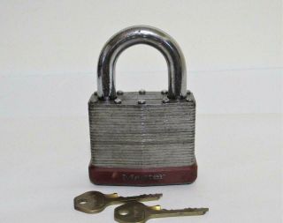 Master Lock No.  19 Heavy Duty High Security Huge Steel Padlock Shackle W Two Key