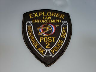 Vintage Police Patch Anchorage Alaska Explorer Law Enforcement Post 2 Police