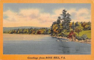 Rose Hill Virginia Greetings Scenic View Vintage Postcard Ja454173